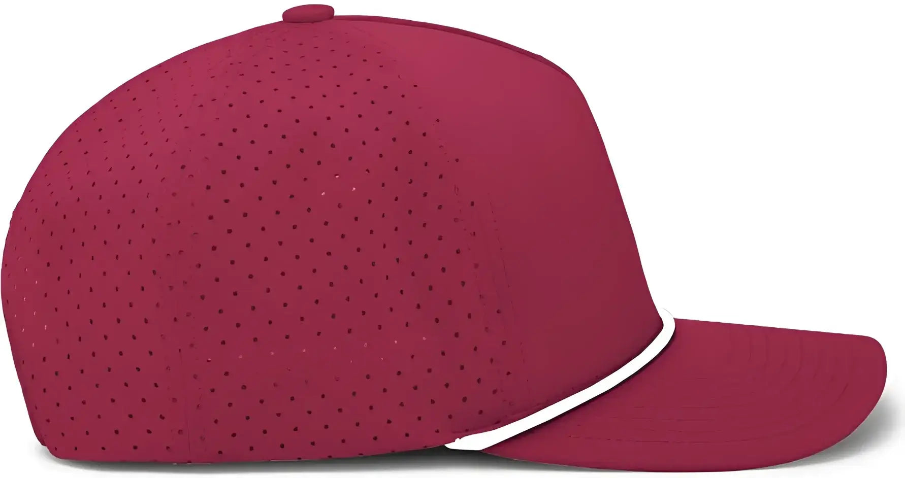 Pacific Headwear P424 Weekender Perforated Snapback Cap - Berry White - Carinal White / 7’’ 7 7/8’’