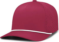 Pacific Headwear P424 Weekender Perforated Snapback Cap - Berry White - Carinal White / 7’’ 7 7/8’’