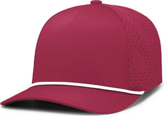 Pacific Headwear P424 Weekender Perforated Snapback Cap - Berry White - Carinal White / 7’’ 7 7/8’’