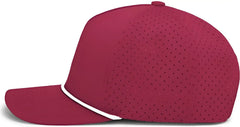 Pacific Headwear P424 Weekender Perforated Snapback Cap - Berry White - Carinal White / 7’’ 7 7/8’’
