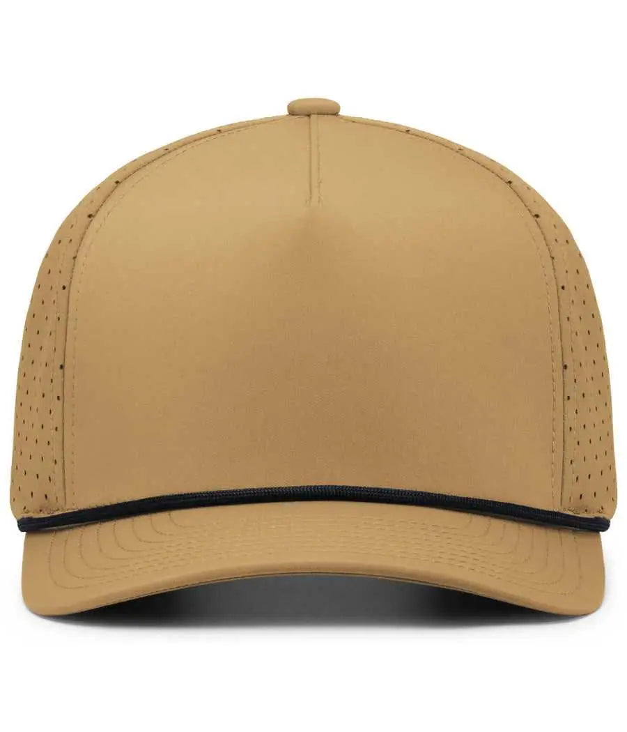 Pacific Headwear P424 Weekender Perforated Snapback Cap - Buck Black - Buck Black / 7’’ - 7 7/8’’