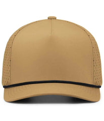 Pacific Headwear P424 Weekender Perforated Snapback Cap - Buck Black - Buck Black / 7’’ - 7 7/8’’