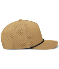 Pacific Headwear P424 Weekender Perforated Snapback Cap - Buck Black - Buck Black / 7’’ - 7 7/8’’