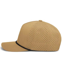 Pacific Headwear P424 Weekender Perforated Snapback Cap - Buck Black - Buck Black / 7’’ - 7 7/8’’