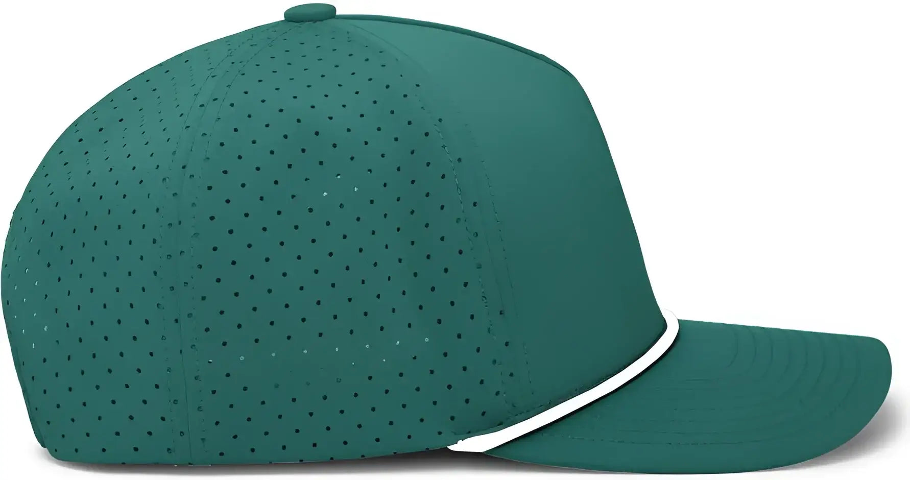 Pacific Headwear P424 Weekender Perforated Snapback Cap - Dark Teal White - Dark Teal White / 7’’ - 7 7/8’’
