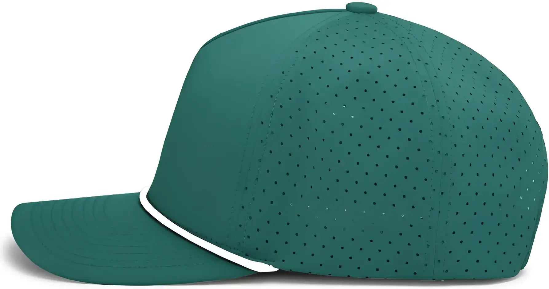 Pacific Headwear P424 Weekender Perforated Snapback Cap - Dark Teal White - Dark Teal White / 7’’ - 7 7/8’’