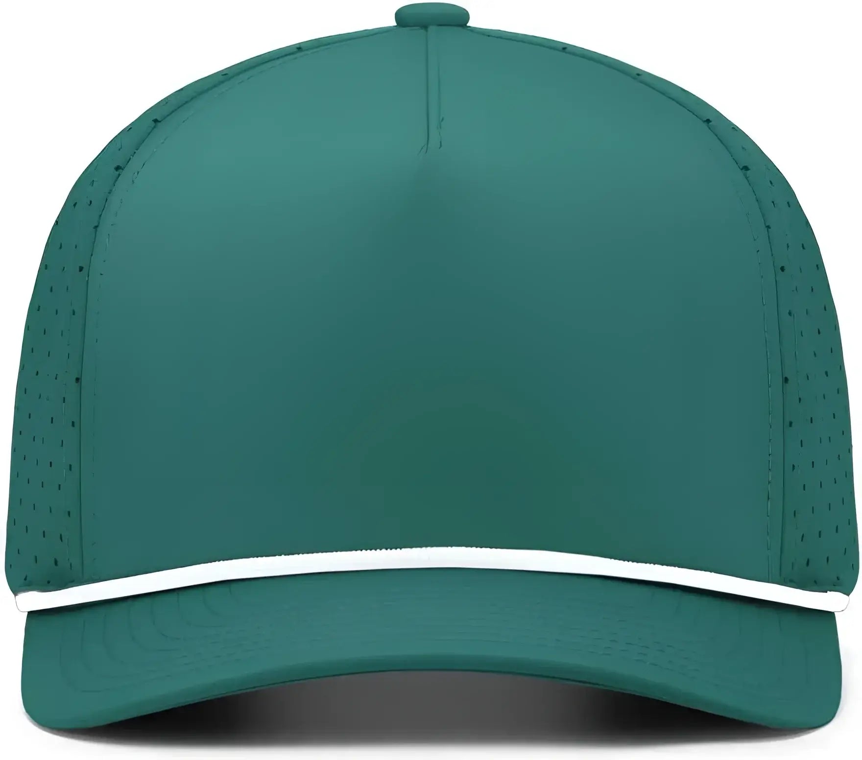 Pacific Headwear P424 Weekender Perforated Snapback Cap - Dark Teal White - Dark Teal White / 7’’ - 7 7/8’’