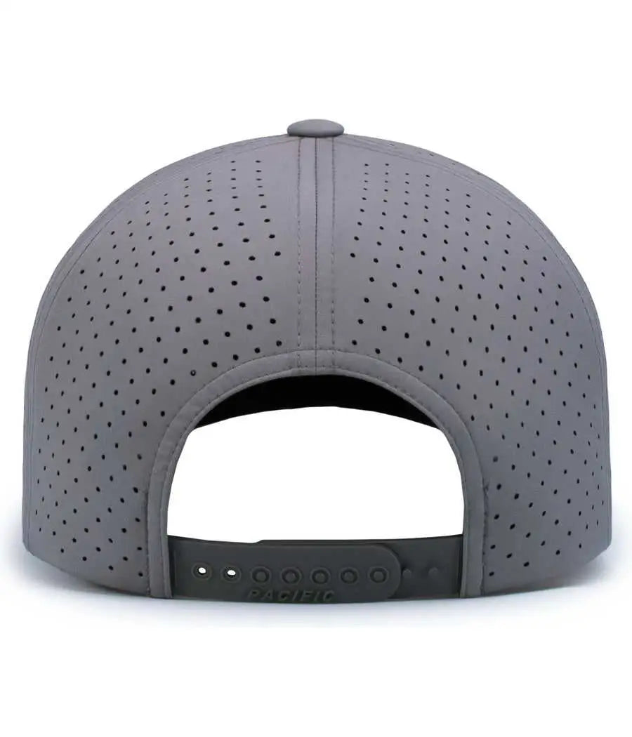 Pacific Headwear P424 Weekender Perforated Snapback Cap - Graphite - Graphite / 7’’ - 7 7/8’’