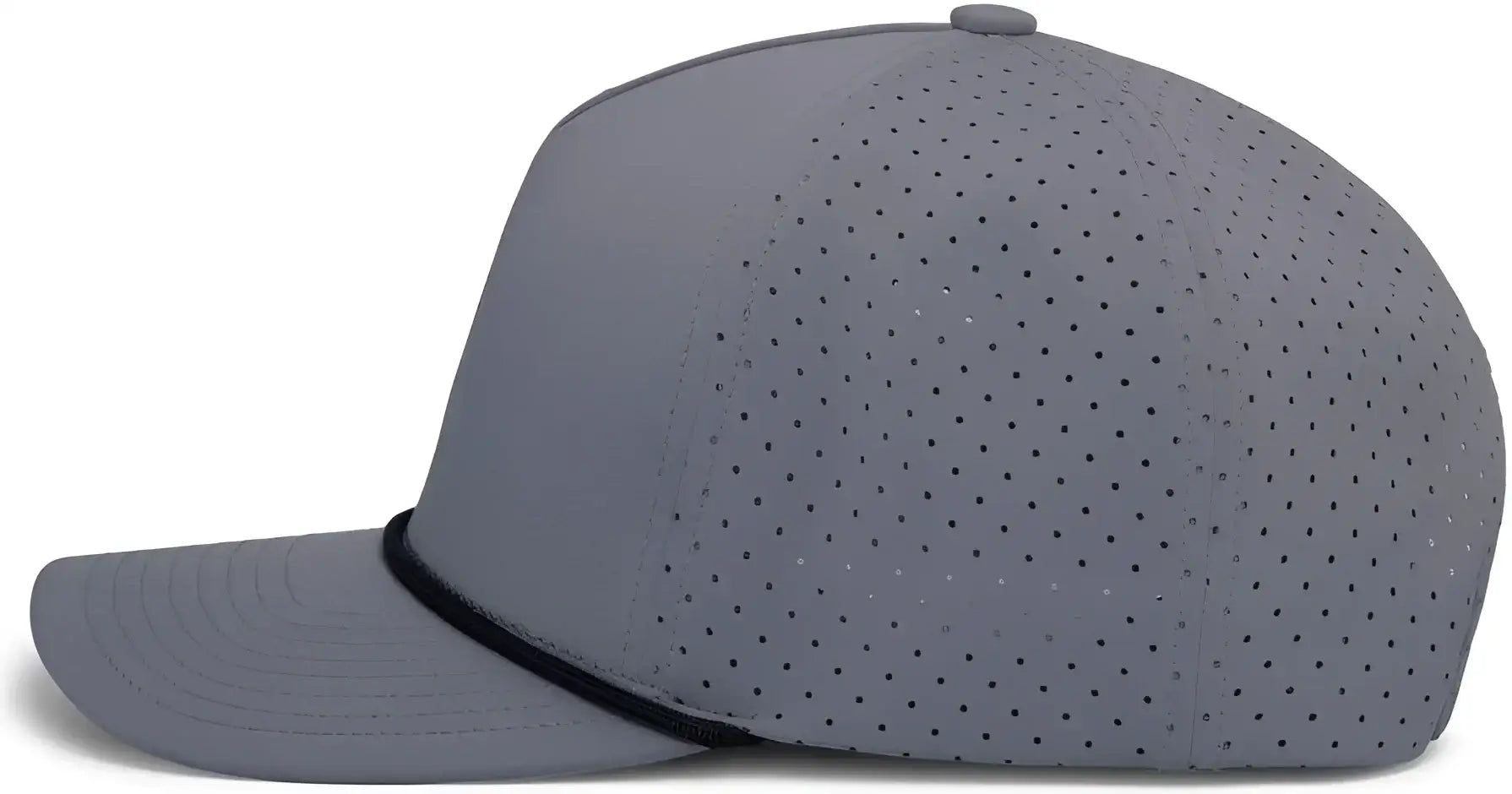 Pacific Headwear P424 Weekender Perforated Snapback Cap - Graphite Black - Dark Gray Black / 7’’ 7 7/8’’
