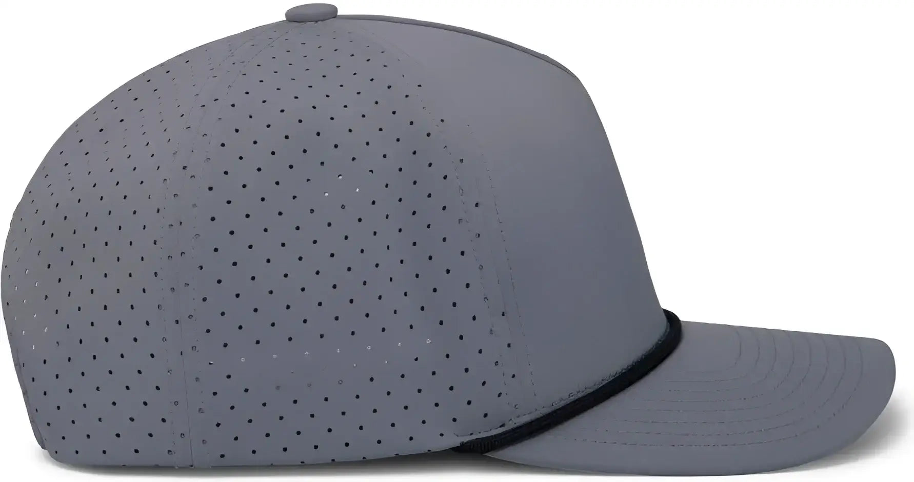 Pacific Headwear P424 Weekender Perforated Snapback Cap - Graphite Black - Dark Gray Black / 7’’ 7 7/8’’
