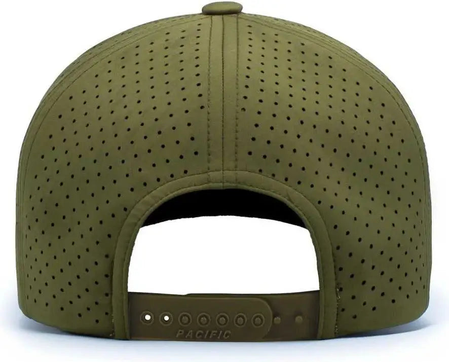Pacific Headwear P424 Weekender Perforated Snapback Cap - Moss Green - Moss Green / 7’’ - 7 7/8’’