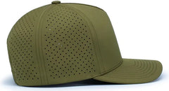 Pacific Headwear P424 Weekender Perforated Snapback Cap - Moss Green - Moss Green / 7’’ - 7 7/8’’