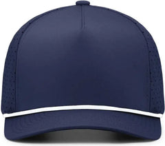 Pacific Headwear P424 Weekender Perforated Snapback Cap - Navy White - Navy White / 7’’ 7 7/8’’