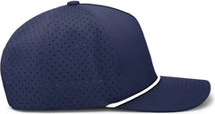 Pacific Headwear P424 Weekender Perforated Snapback Cap - Navy White - Navy White / 7’’ 7 7/8’’