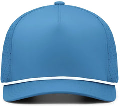 Pacific Headwear P424 Weekender Perforated Snapback Cap - Ocean Blue White - Blue White / 7’’ 7 7/8’’
