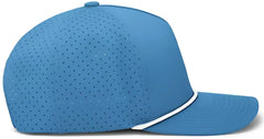 Pacific Headwear P424 Weekender Perforated Snapback Cap - Ocean Blue White - Blue White / 7’’ 7 7/8’’