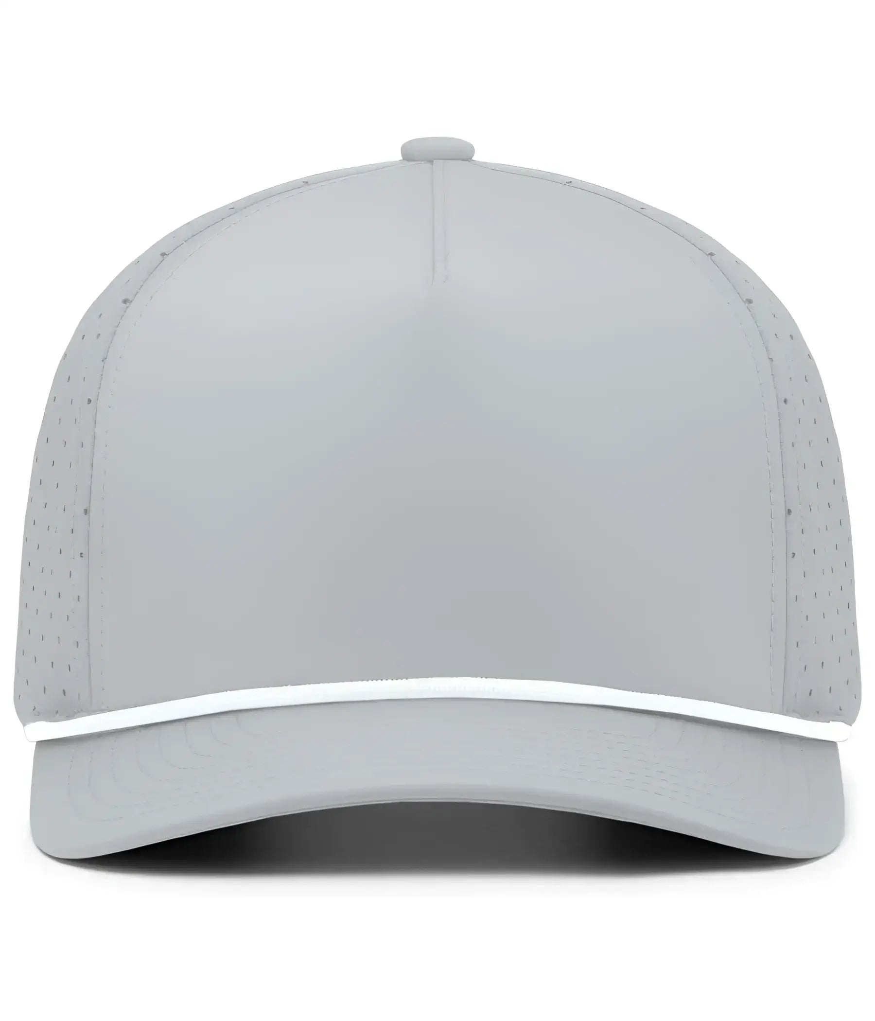 Pacific Headwear P424 Weekender Perforated Snapback Cap - Silver White - Silver White / 7’’ - 7 7/8’’