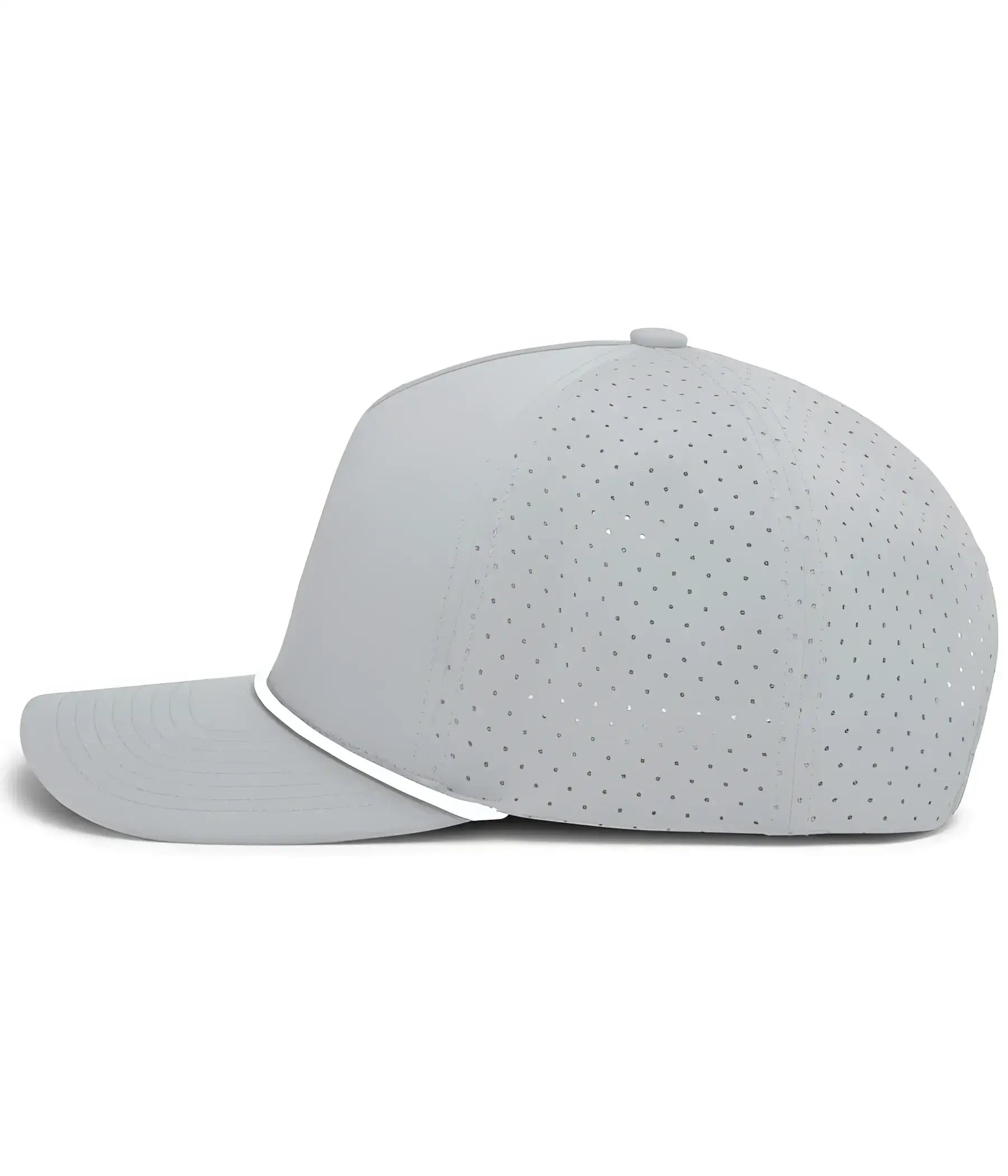 Pacific Headwear P424 Weekender Perforated Snapback Cap - Silver White - Silver White / 7’’ - 7 7/8’’