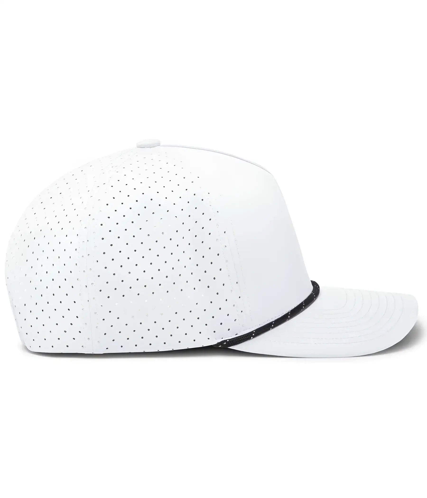 Pacific Headwear P424 Weekender Perforated Snapback Cap - White Black White - White Black White / 7’’ - 7 7/8’’