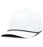 Pacific Headwear P424 Weekender Perforated Snapback Cap - White Black White - White Black White / 7’’ - 7 7/8’’