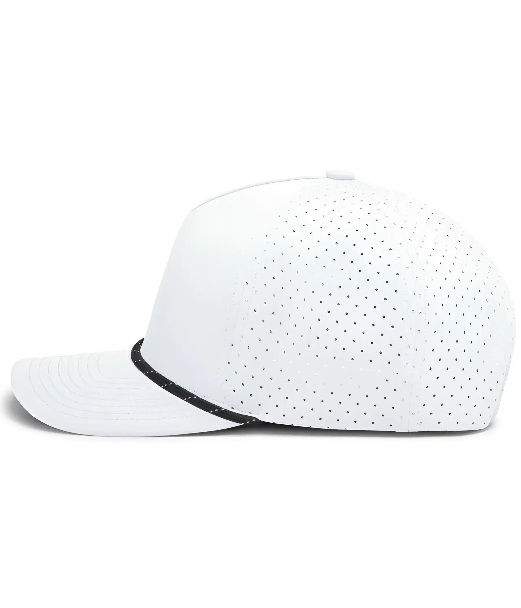 Pacific Headwear P424 Weekender Perforated Snapback Cap - White Black White - White Black White / 7’’ - 7 7/8’’