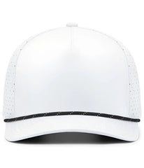 Pacific Headwear P424 Weekender Perforated Snapback Cap - White Black White - White Black White / 7’’ - 7 7/8’’