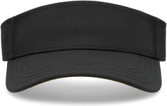 Pacific Headwear P500 Perforated Coolcore Visor - Black Gold - Black Gold / 7’’ - 7 7/8’’