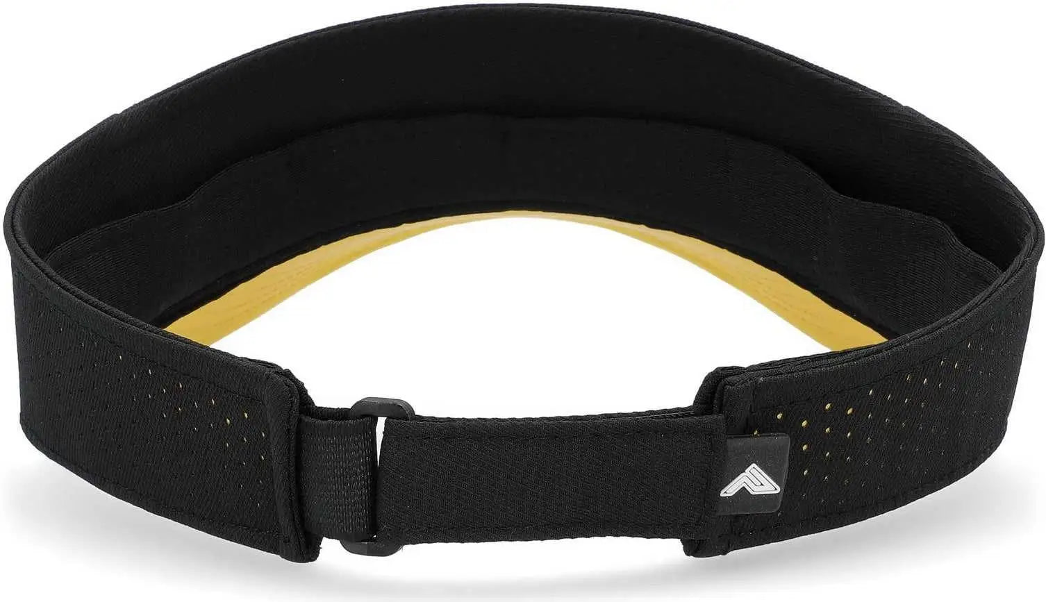 Pacific Headwear P500 Perforated Coolcore Visor - Black Gold - Black Gold / 7’’ - 7 7/8’’