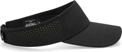 Pacific Headwear P500 Perforated Coolcore Visor - Black Gold - Black Gold / 7’’ - 7 7/8’’
