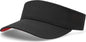 Pacific Headwear P500 Perforated Coolcore Visor - Black Red - Black Red / 7’’ - 7 7/8’’