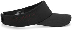 Pacific Headwear P500 Perforated Coolcore Visor - Black Red - Black Red / 7’’ - 7 7/8’’