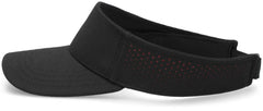 Pacific Headwear P500 Perforated Coolcore Visor - Black Red - Black Red / 7’’ - 7 7/8’’