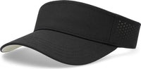 Pacific Headwear P500 Perforated Coolcore Visor - Black Vegas Gold - Black Vegas Gold / 7’’ - 7 7/8’’