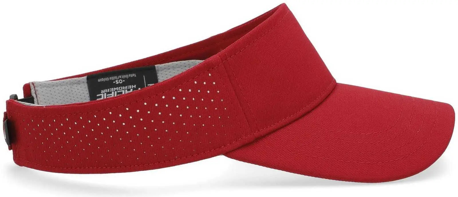 Pacific Headwear P500 Perforated Coolcore Visor - Cardinal White - Cardinal White / 7’’ - 7 7/8’’