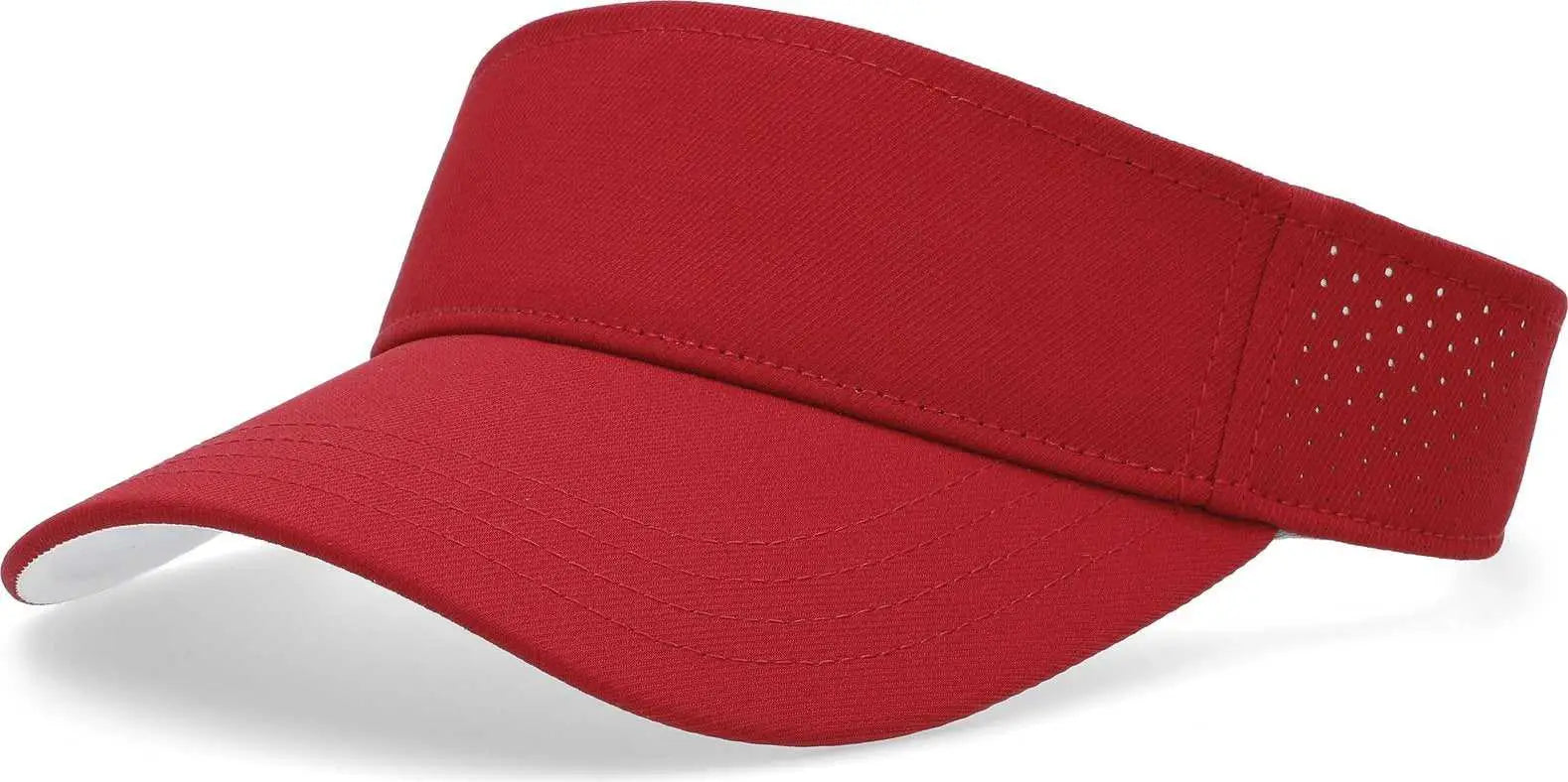 Pacific Headwear P500 Perforated Coolcore Visor - Cardinal White - Cardinal White / 7’’ - 7 7/8’’