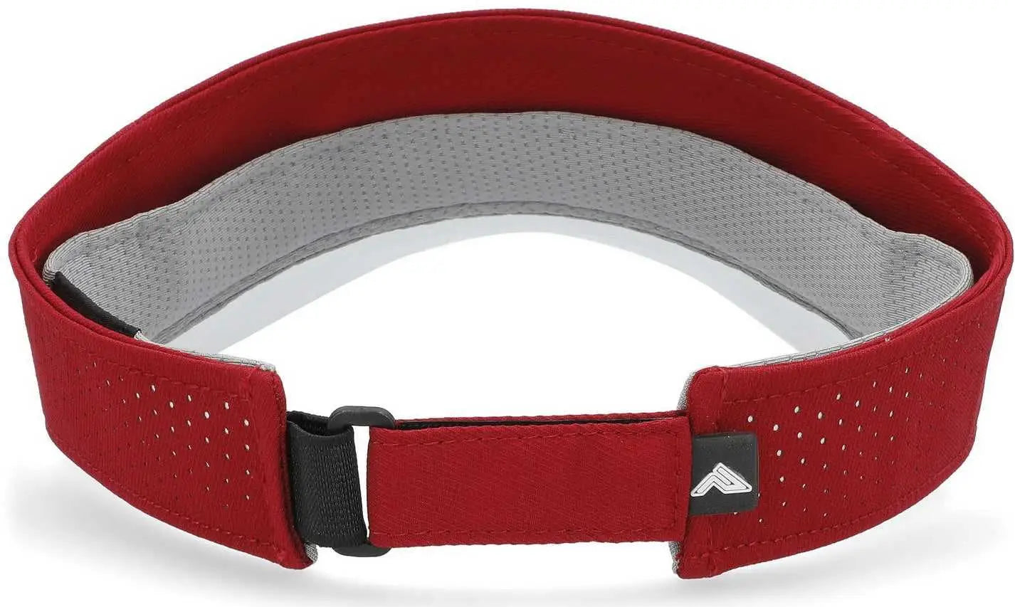 Pacific Headwear P500 Perforated Coolcore Visor - Cardinal White - Cardinal White / 7’’ - 7 7/8’’