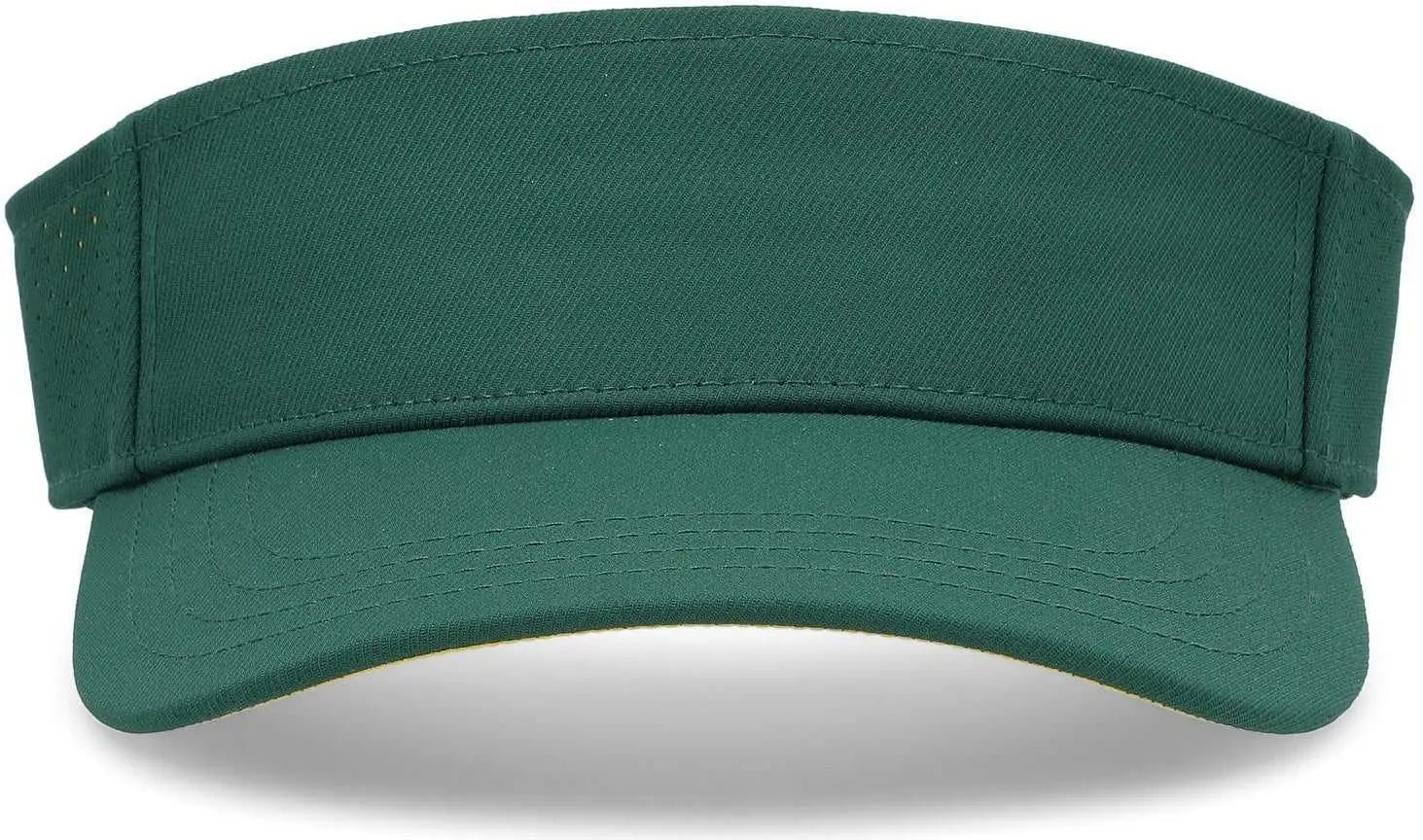 Pacific Headwear P500 Perforated Coolcore Visor - Dark Green Gold - Forest Gold / 7’’ - 7 7/8’’