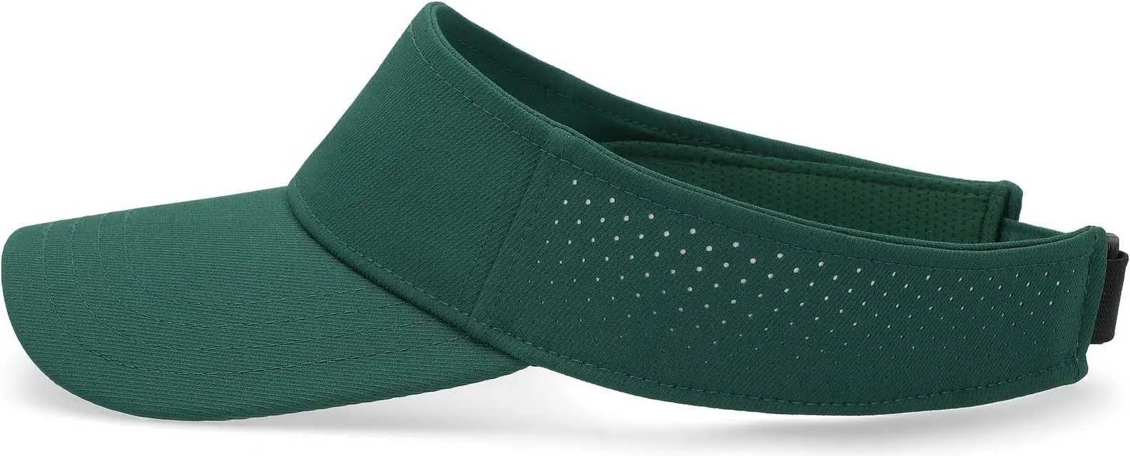 Pacific Headwear P500 Perforated Coolcore Visor - Dark Green White - Forest White / 7’’ - 7 7/8’’