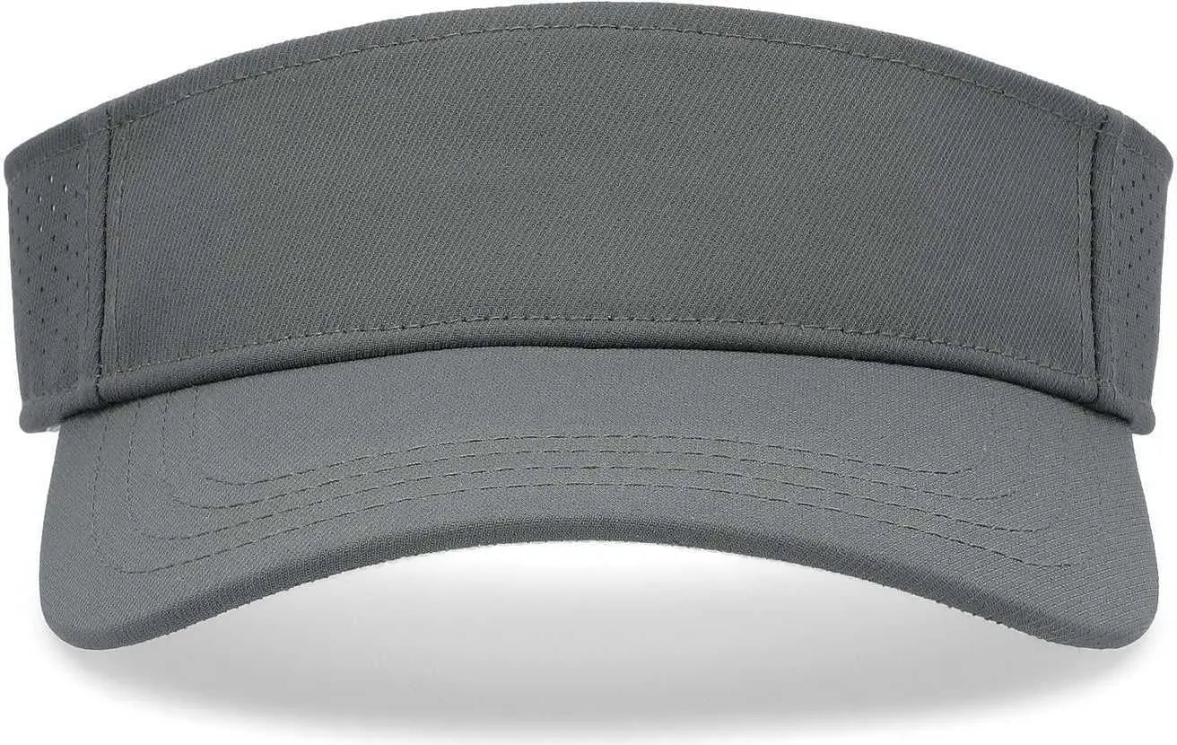 Pacific Headwear P500 Perforated Coolcore Visor - Graphite White - Graphite White / 7’’ - 7 7/8’’