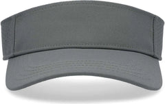 Pacific Headwear P500 Perforated Coolcore Visor - Graphite White - Graphite White / 7’’ - 7 7/8’’