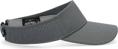 Pacific Headwear P500 Perforated Coolcore Visor - Graphite White - Graphite White / 7’’ - 7 7/8’’