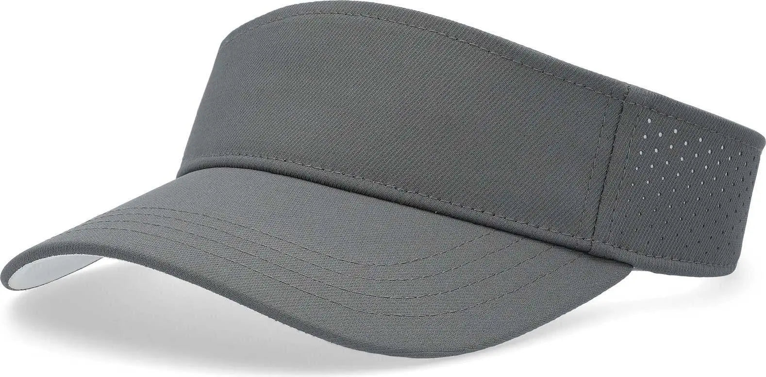 Pacific Headwear P500 Perforated Coolcore Visor - Graphite White - Graphite White / 7’’ - 7 7/8’’