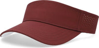 Pacific Headwear P500 Perforated Coolcore Visor - Maroon White - Maroon White / 7’’ - 7 7/8’’