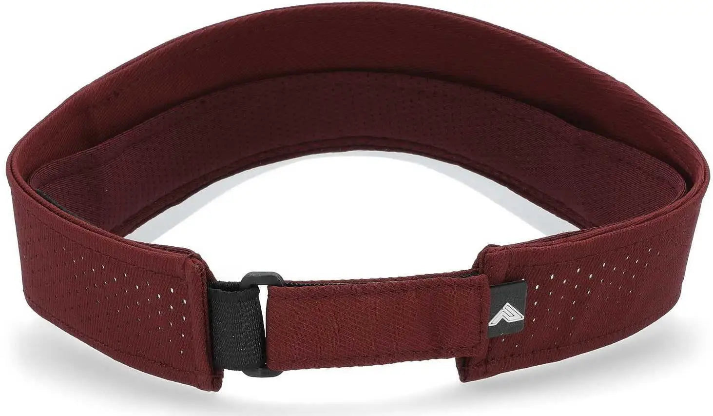 Pacific Headwear P500 Perforated Coolcore Visor - Maroon White - Maroon White / 7’’ - 7 7/8’’