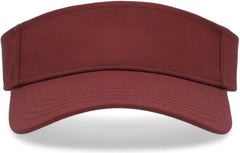 Pacific Headwear P500 Perforated Coolcore Visor - Maroon White - Maroon White / 7’’ - 7 7/8’’