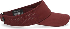 Pacific Headwear P500 Perforated Coolcore Visor - Maroon White - Maroon White / 7’’ - 7 7/8’’
