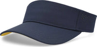 Pacific Headwear P500 Perforated Coolcore Visor - Navy Gold - Navy Gold / 7’’ - 7 7/8’’