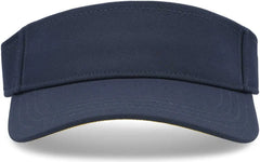 Pacific Headwear P500 Perforated Coolcore Visor - Navy Gold - Navy Gold / 7’’ - 7 7/8’’
