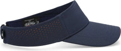 Pacific Headwear P500 Perforated Coolcore Visor - Navy Orange - Navy Orange / 7’’ - 7 7/8’’