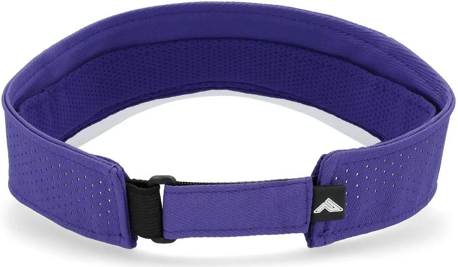 Pacific Headwear P500 Perforated Coolcore Visor - Purple White - Purple White / 7’’ - 7 7/8’’
